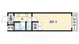 RESID　’787 6階1Kの間取り