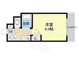 サムティ上堀川 5階1Kの間取り