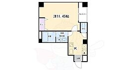 阪急京都本線 京都河原町駅 徒歩5分の賃貸マンション 4階1Kの間取り