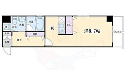 シカタオンズビルディング 5階1Kの間取り