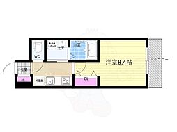 レグゼスタ京都駅西 2階1Kの間取り