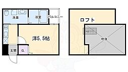 ロフティ四条大宮 1階1Kの間取り