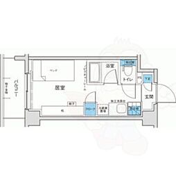 キャンパスヴィレッジ京都西京極 5階ワンルームの間取り