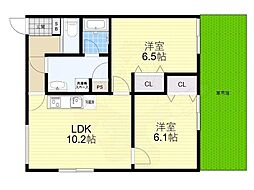 間取図画像 2LDK