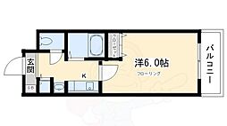 叡山電鉄叡山本線 出町柳駅 徒歩18分の賃貸マンション 5階1Kの間取り
