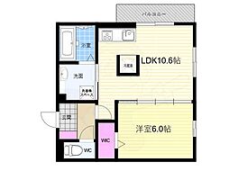 メゾン・ソネット二条新町 1LDKの間取図画像