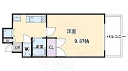 プロスペクト河原町五条 1Kの間取図画像