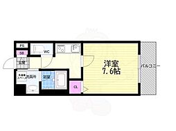 ベラジオレガシー京都西七条 1Kの間取図画像