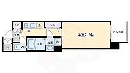 レジデンス京都ゲートシティ 1Kの間取図画像