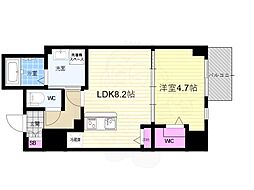 DC.Garden京都西 1LDKの間取図画像