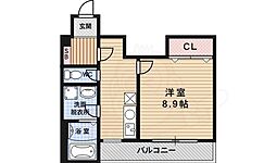 シャトル京都駅 1Kの間取図画像