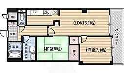パインフィールド吉祥院 2LDKの間取図画像