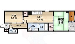 ヴィラツインクル 2LDKの間取図画像