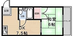 マンションエイト 1DKの間取図画像
