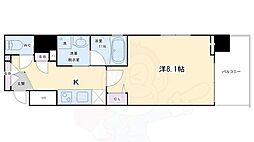 ベラジオ京都西大路 1Kの間取図画像