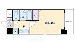 プレサンス京都烏丸御池2 1Kの間取図画像