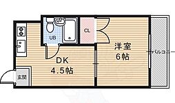 マンションエイト 1DKの間取図画像