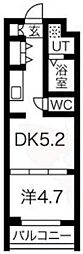 ファステート京都西KIWAMI 1DKの間取図画像