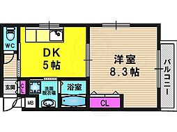 Levant洛南 1DKの間取図画像