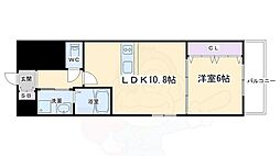 ルーカス 1LDKの間取図画像