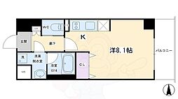 ベラジオ五条堀川3 1Kの間取図画像