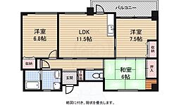 玉屋山三小路 3LDKの間取図画像