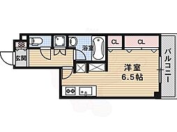 プリオーレ衣笠 1Kの間取図画像