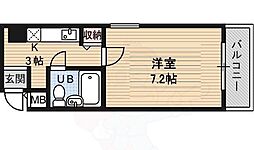 ピュアコート錦 1Kの間取図画像