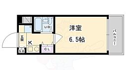デトム・ワン西陣聚楽2 1Kの間取図画像