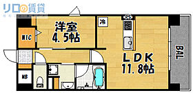 大阪府大阪市東淀川区小松1丁目（賃貸マンション1LDK・6階・40.93㎡） その2