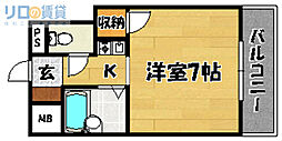 ＴＳエクシード 3階1Kの間取り