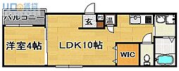 Ｆメゾン上新庄II 1階1LDKの間取り