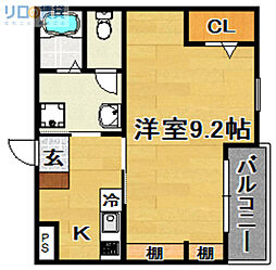 エヌエムキャラントユイットサウス 2階1Kの間取り