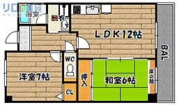 パレエレガンテ 2LDKの間取図画像
