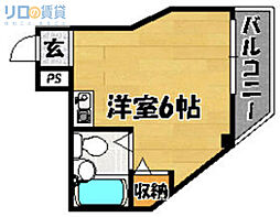ビルディング7 ワンルームの間取図画像
