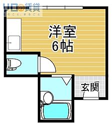 アイプラス2 ワンルームの間取図画像
