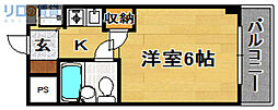 ハイツTA 1Kの間取図画像