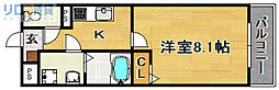 ラファヴール 1Kの間取図画像