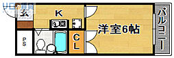 マンハッタンヒルズ 1Kの間取図画像