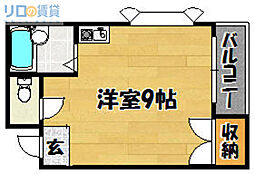 モアメゾン2 ワンルームの間取図画像