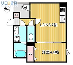ピノコ 1LDKの間取図画像