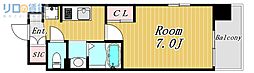 Luxe新大阪VI 1Kの間取図画像