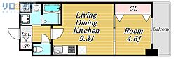 グランルクレ新大阪 1LDKの間取図画像
