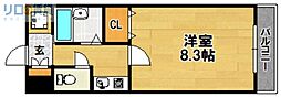 セブンハイツ 1Kの間取図画像