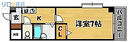 ノルデンハイム豊里 1Kの間取図画像