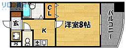 クリアコート・Uパート5 1Kの間取図画像