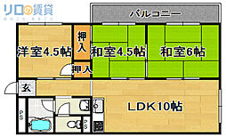 植原ユウハイツ 3LDKの間取図画像