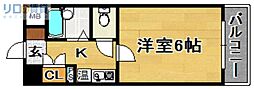 アーバンライフ豊里 1Kの間取図画像