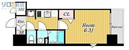 プレサンス新大阪ザ・シティ 1Kの間取図画像