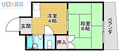 第7東城マンション 1DKの間取図画像